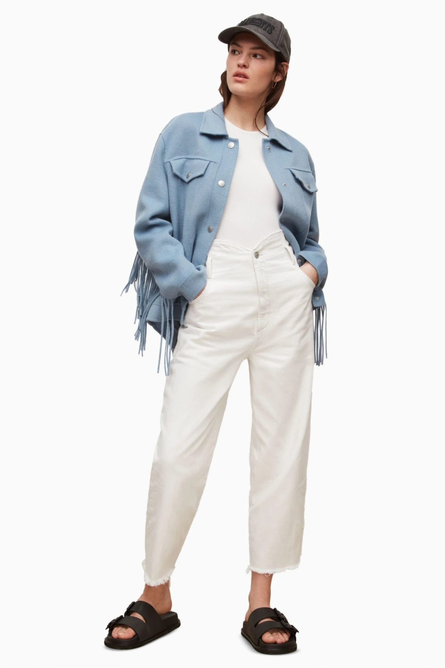 All Saints AllSaints Blue Franke Jacket - Image 4