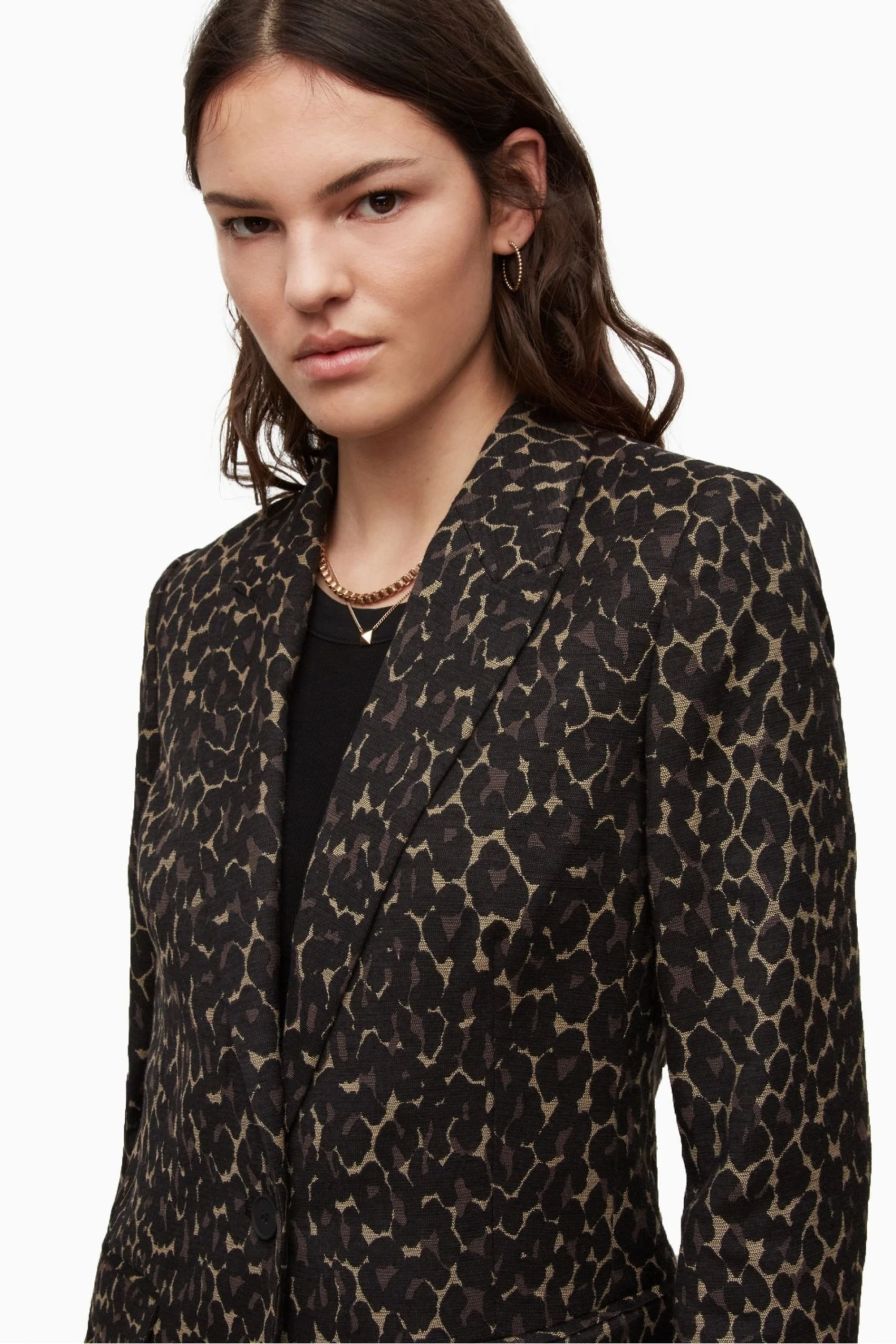 All Saints AllSaints Brown Aurora Blazer - Image 5