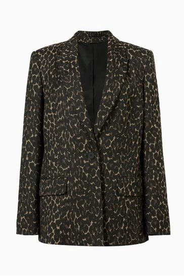 All Saints AllSaints Brown Aurora Blazer - Image 7
