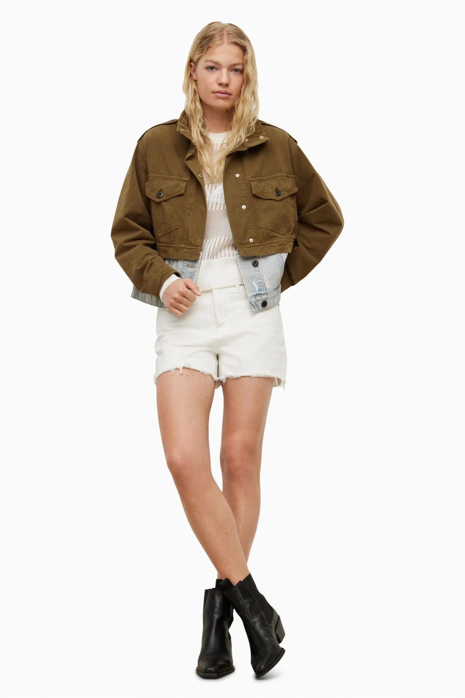 All Saints AllSaints Green Cadie Military Jacket - Image 4