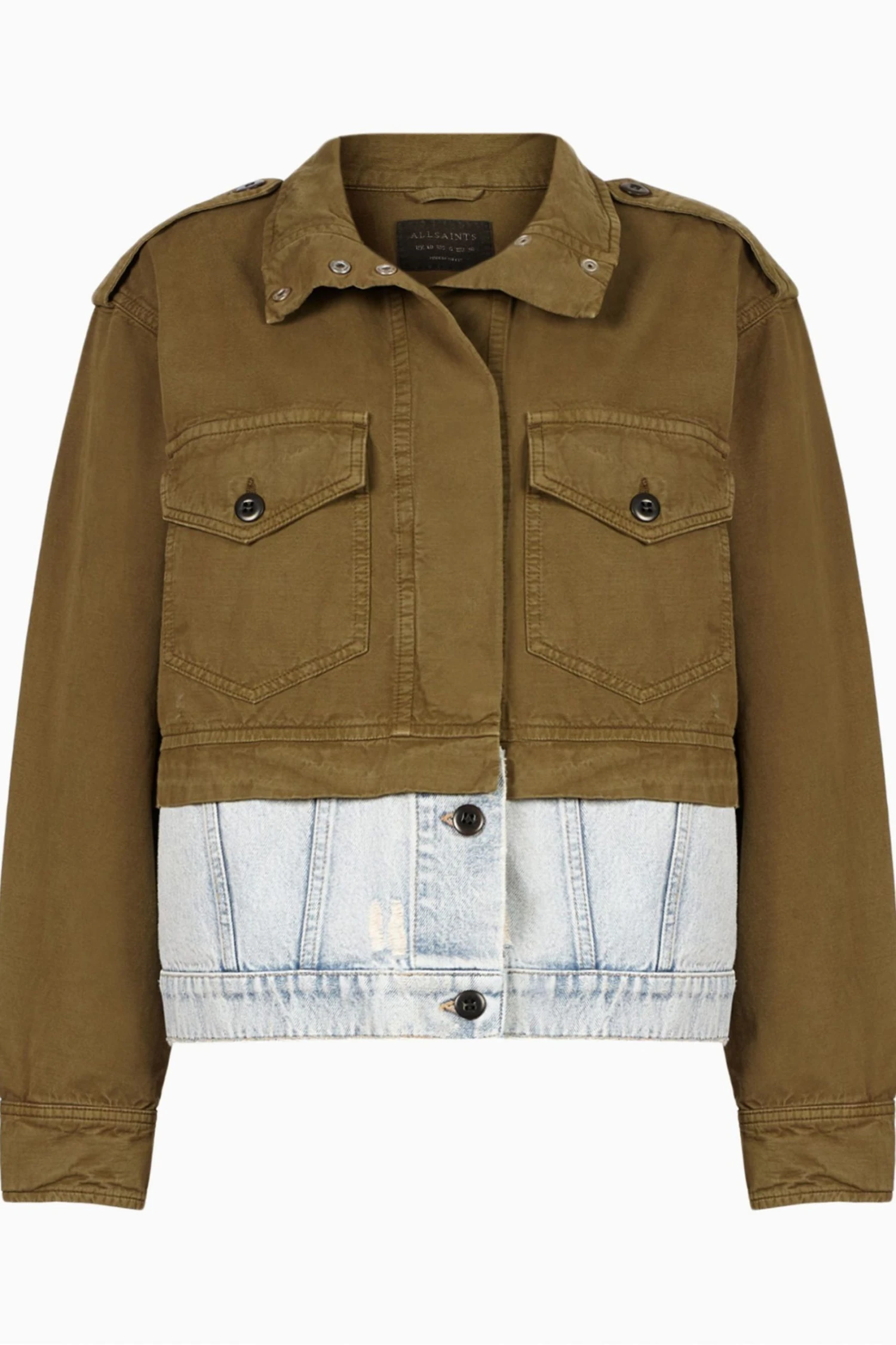All Saints AllSaints Green Cadie Military Jacket - Image 9