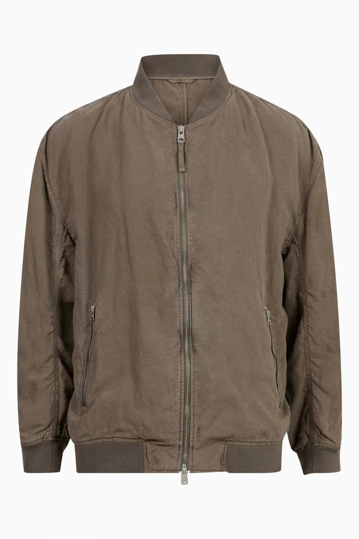 All Saints AllSaints Grey Bolsa Bomber Jacket - Image 7