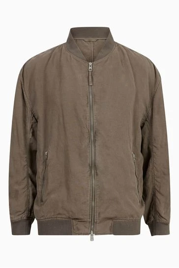 All Saints AllSaints Grey Bolsa Bomber Jacket - Image 8