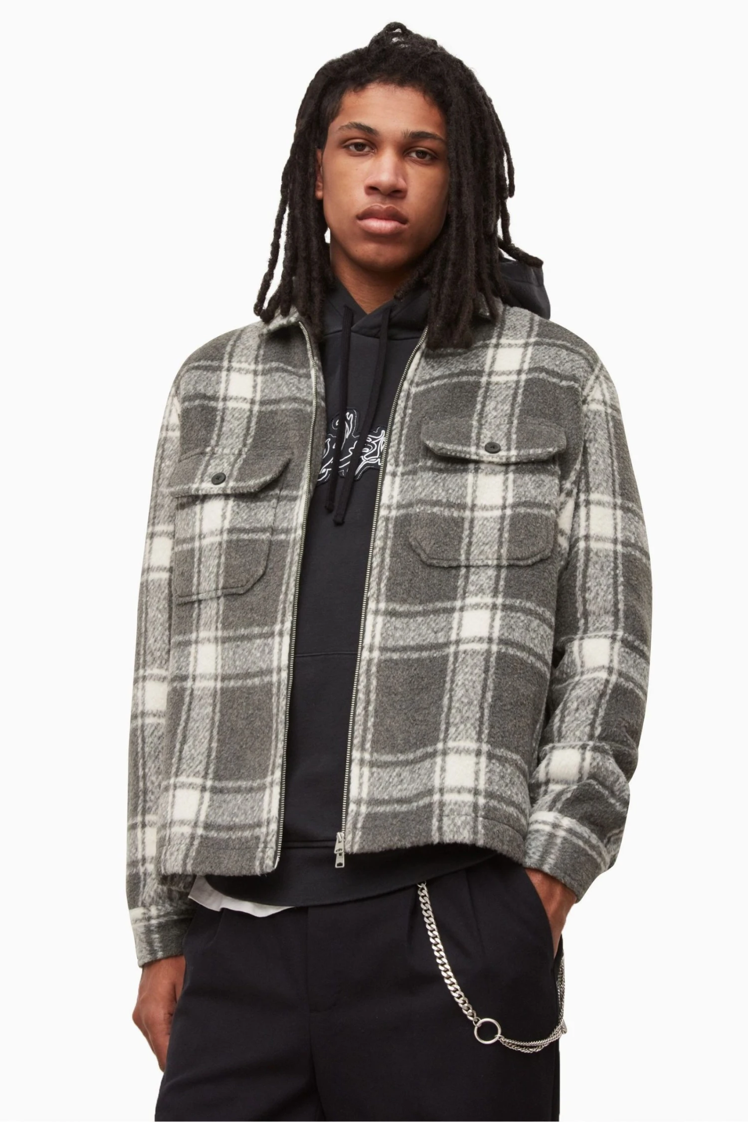 All Saints AllSaints Grey Honshu Jacket