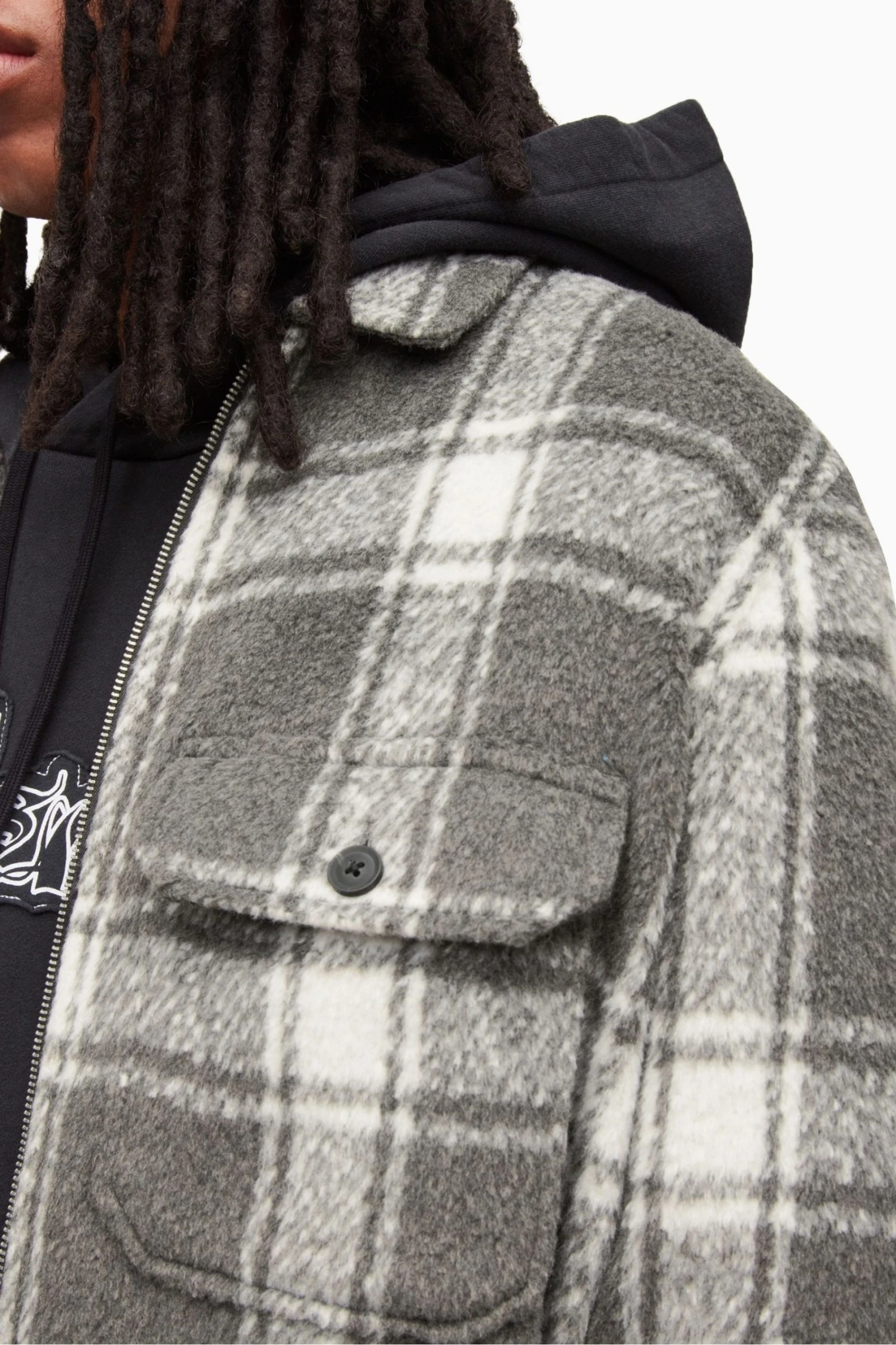 All Saints AllSaints Grey Honshu Jacket - Image 3