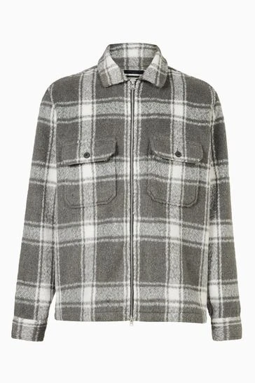 All Saints AllSaints Grey Honshu Jacket - Image 5