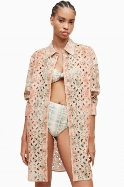 All Saints AllSaints Inez Marea Green Shirt Dress