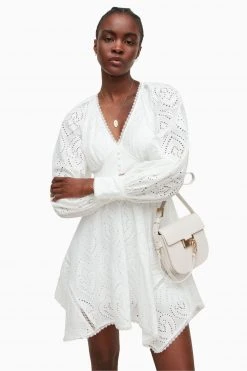 All Saints AllSaints Irina White Broderie Dress
