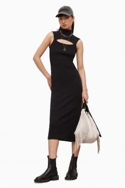 All Saints AllSaints Black Kiki Sleeveless Dress