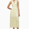 All Saints AllSaints Yellow Avery Marama Dress