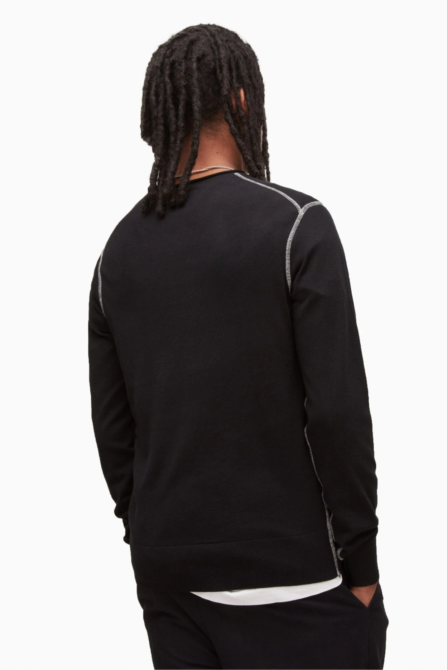 All Saints AllSaints Black Bates Crew Jumper - Image 2