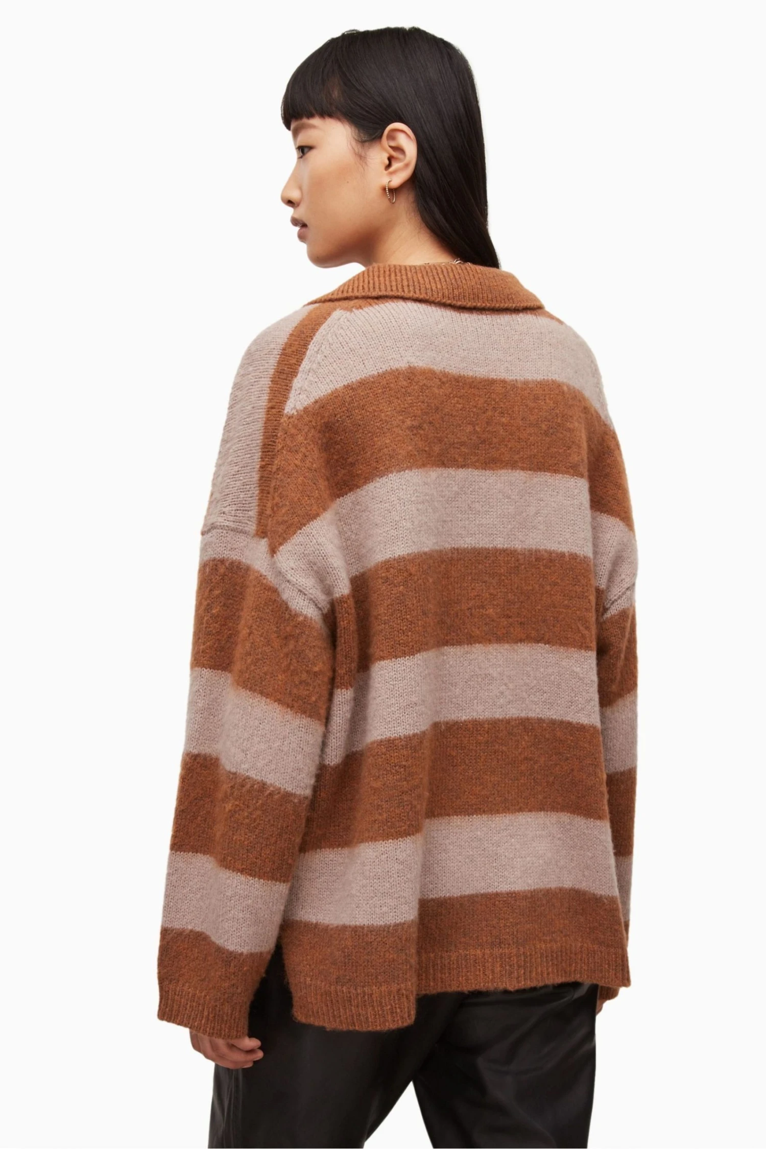 All Saints AllSaints Pink Lou Polo Jumper - Image 2