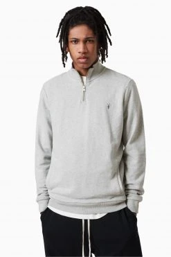 All Saints Raven Half Zip Jumper