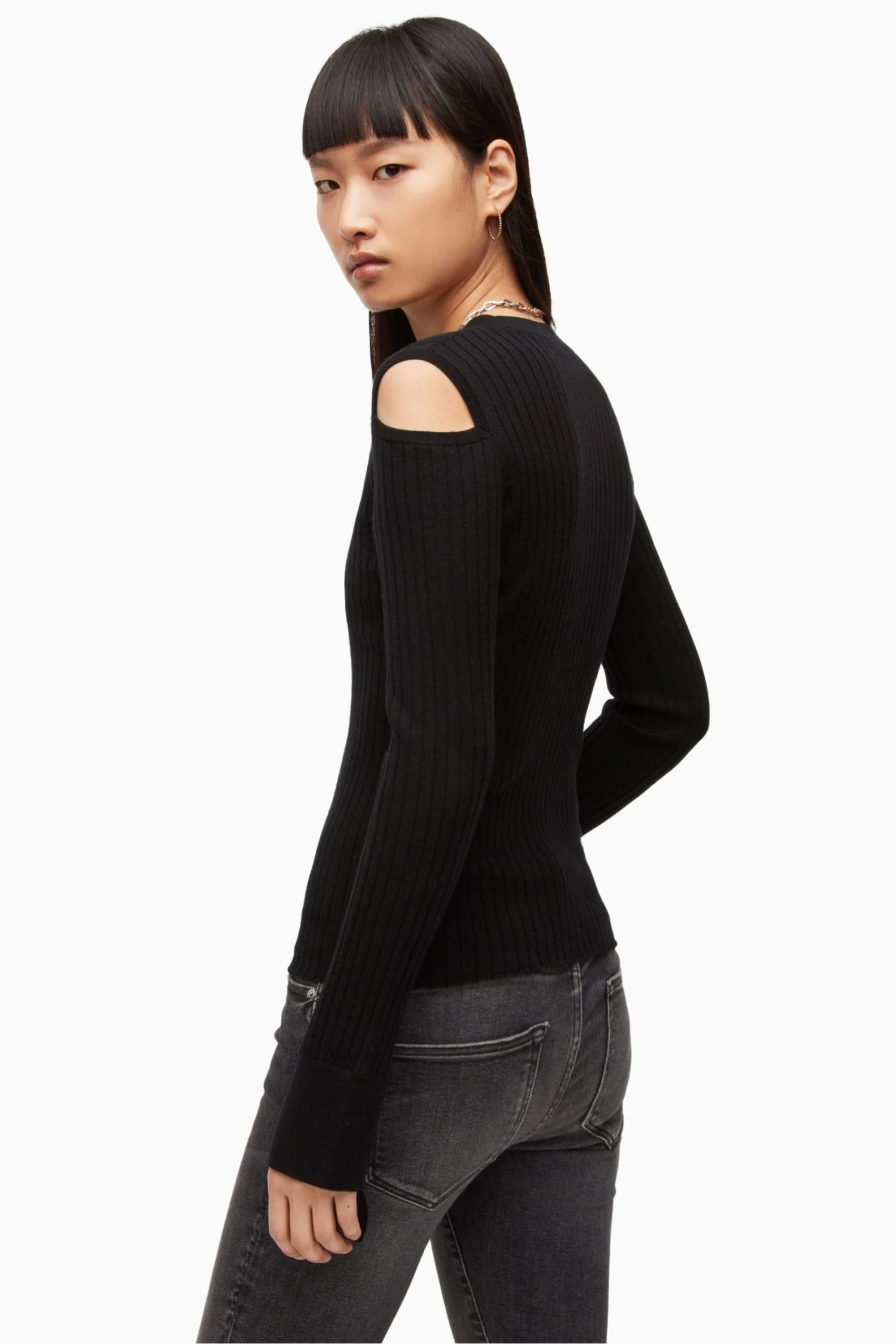 All Saints AllSaints Daina Black Jumper - Image 2
