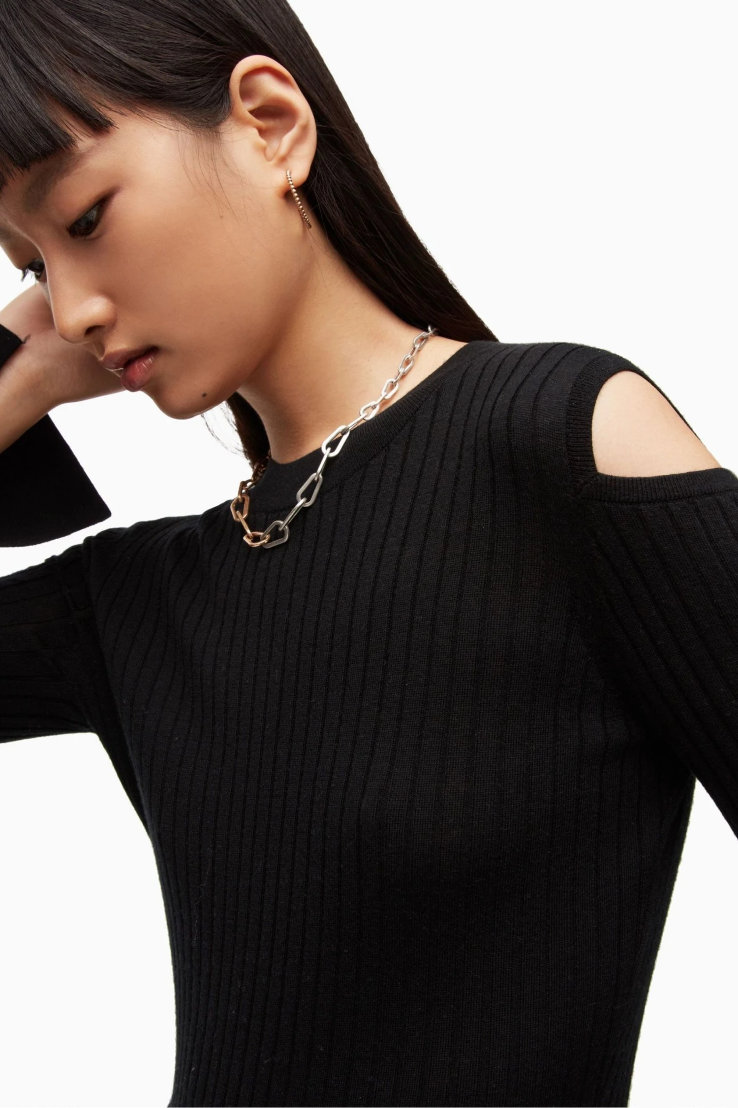 All Saints AllSaints Daina Black Jumper - Image 5