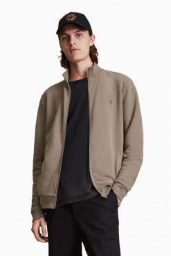 All Saints Raven Natural Zip Through Jumper