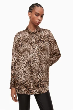 All Saints AllSaints Brown Inez Kiku Shirt