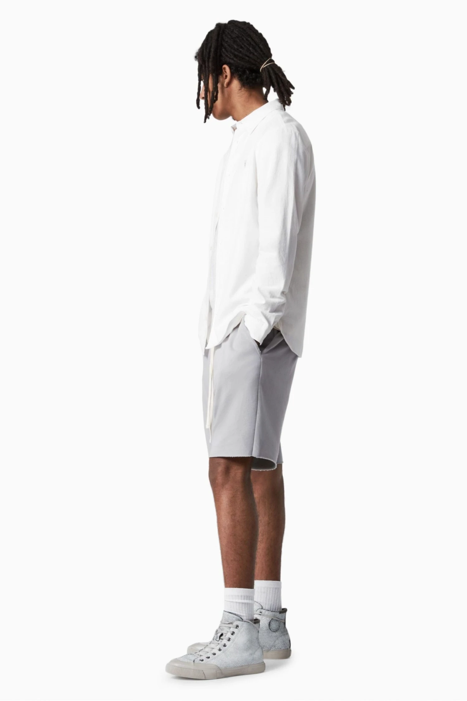 All Saints AllSaints White Lovell Long Sleeve Shirt - Image 3