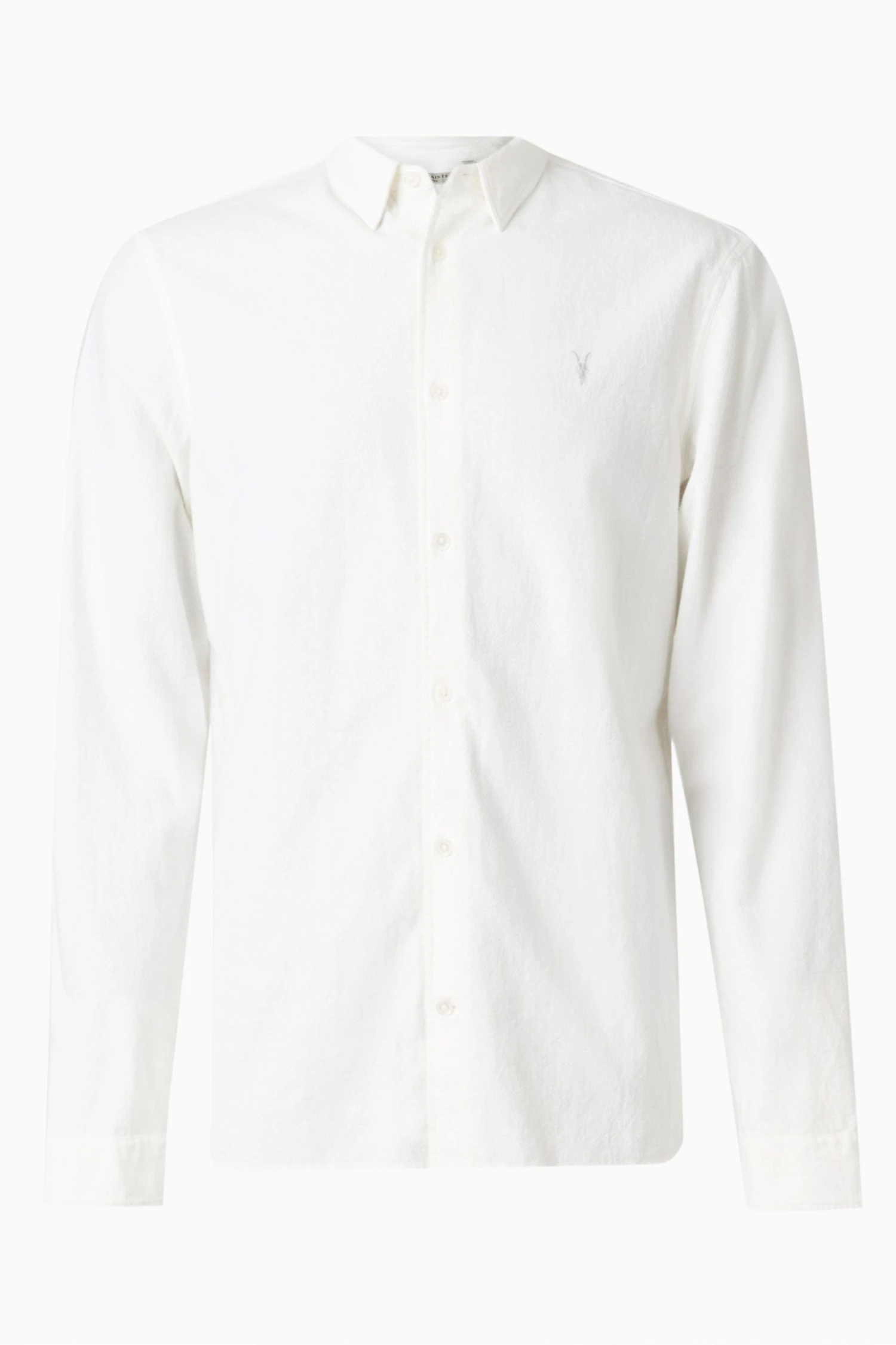 All Saints AllSaints White Lovell Long Sleeve Shirt - Image 5