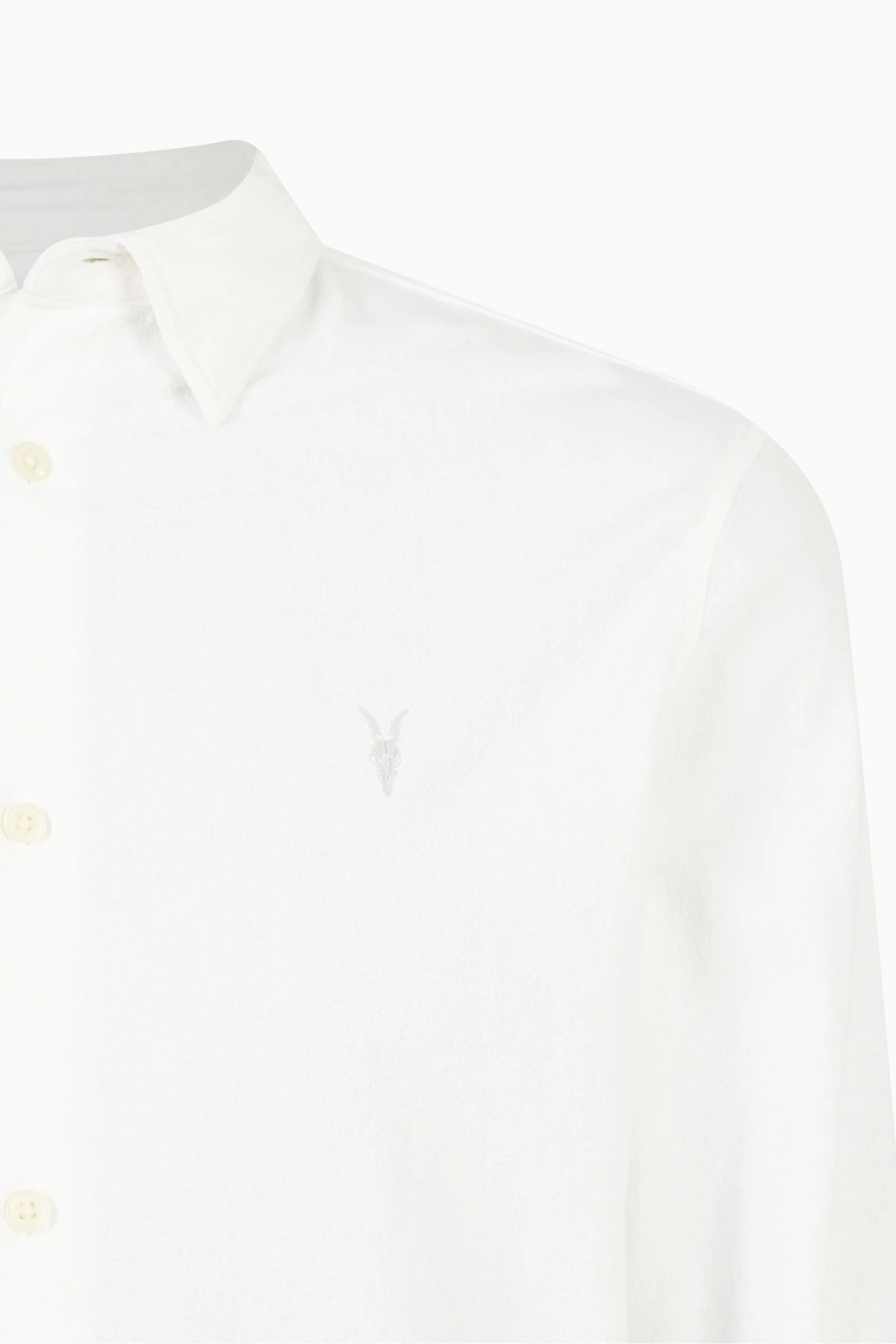 All Saints AllSaints White Lovell Long Sleeve Shirt - Image 7