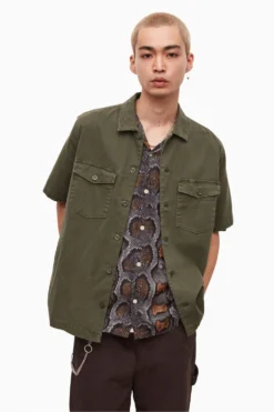 All Saints AllSaints Green Spotter Shirt