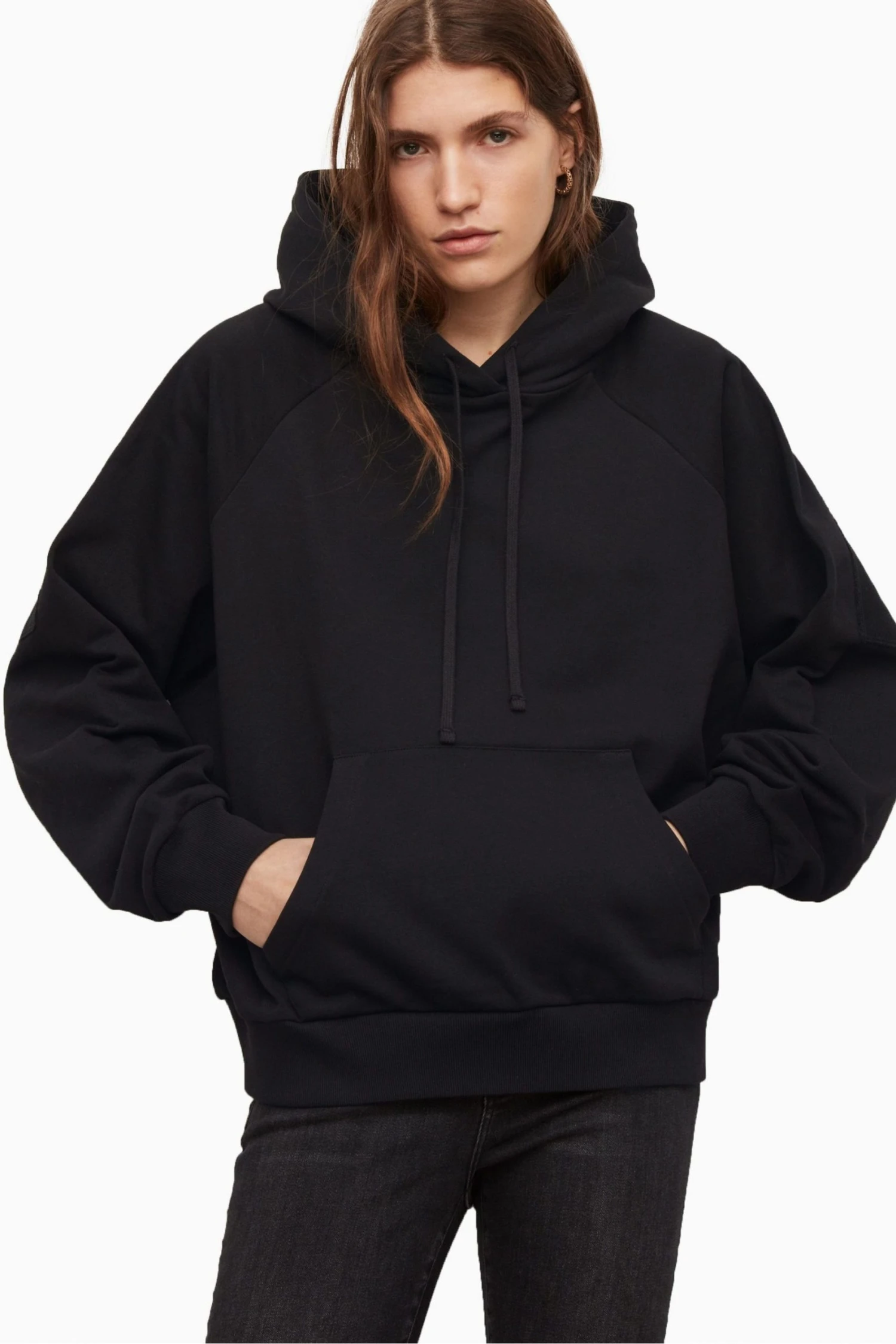 All Saints AllSaints Black Talon Stud Hoodie