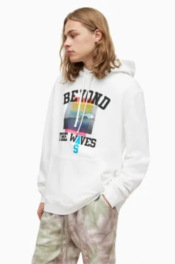 All Saints AllSaints White Yonder Pullover Hoodie