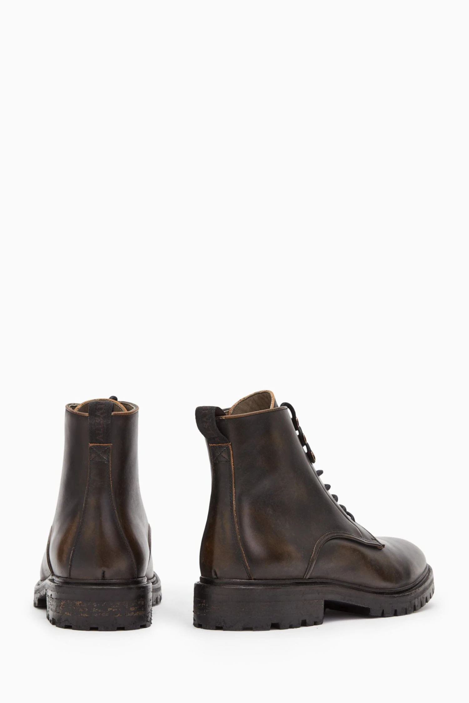 All Saints AllSaints Brown Leather Laker Boots - Image 3