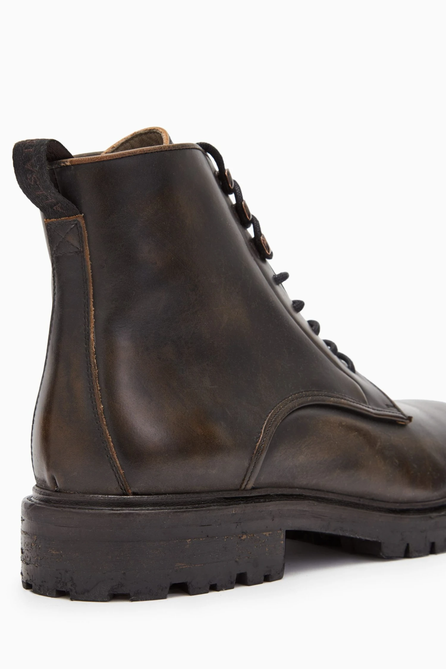 All Saints AllSaints Brown Leather Laker Boots - Image 4