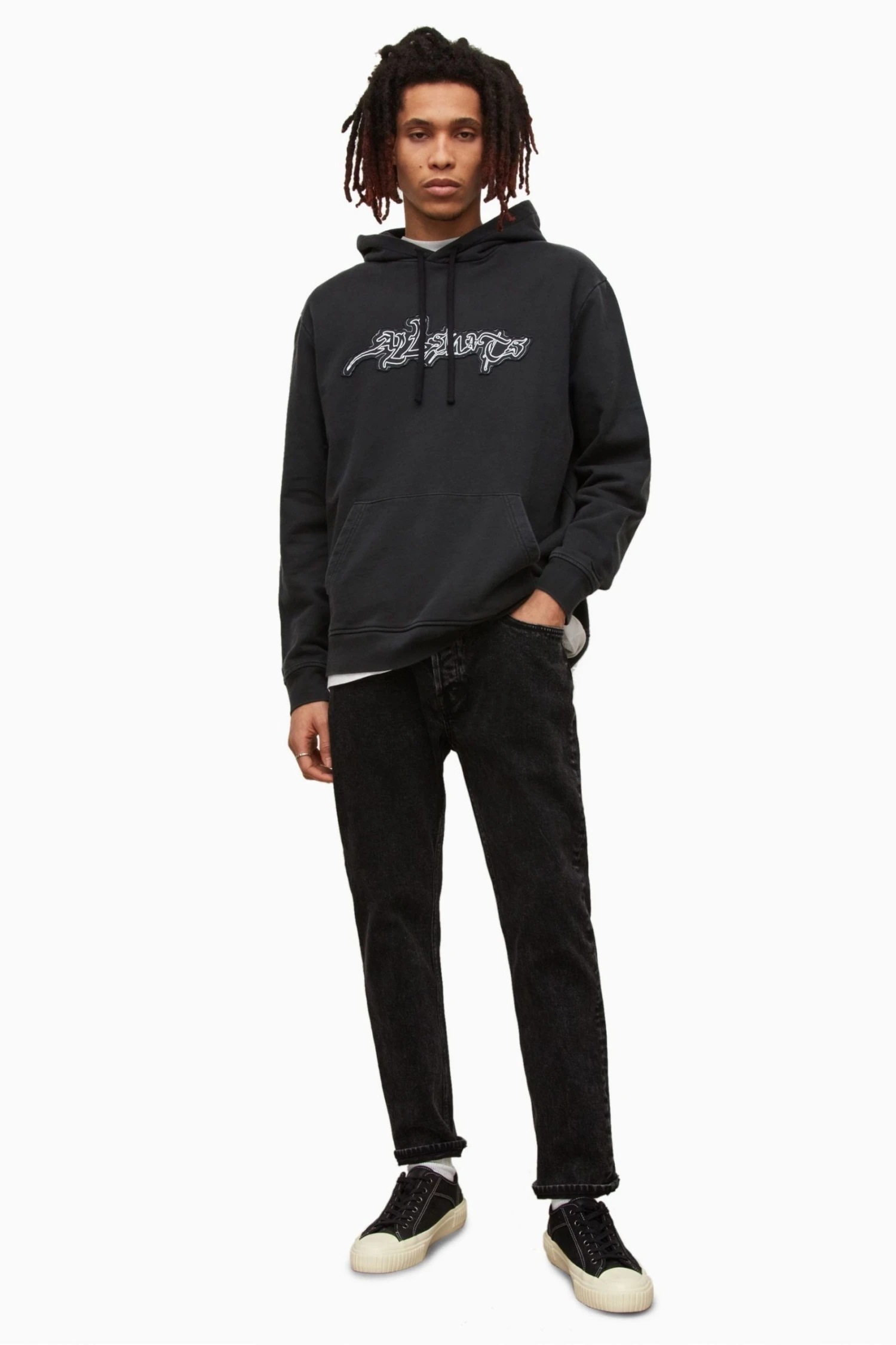 All Saints AllSaints Black Dean Slim Fit Jeans - Image 3