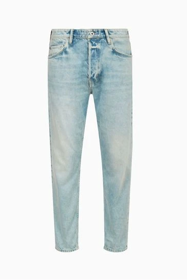 All Saints Blue Jack Damaged Taper Leg Jeans - Image 6