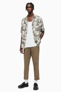 All Saints AllSaints Brown Tallis Trousers