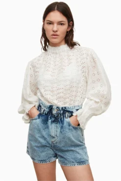 All Saints AllSaints White Luna Broderie Top