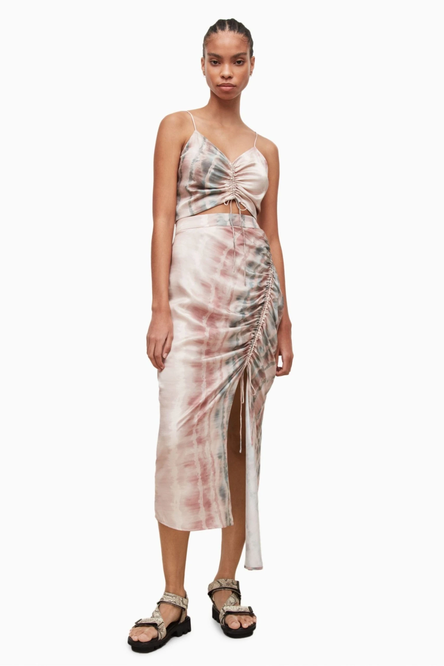 All Saints AllSaints Green Alexia Marea Top - Image 2