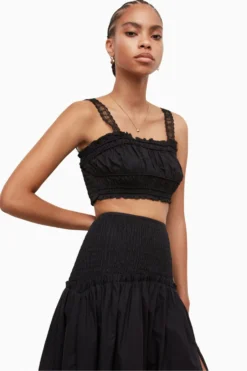 All Saints AllSaints Alex Black Top