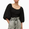All Saints AllSaints Tia Black Top