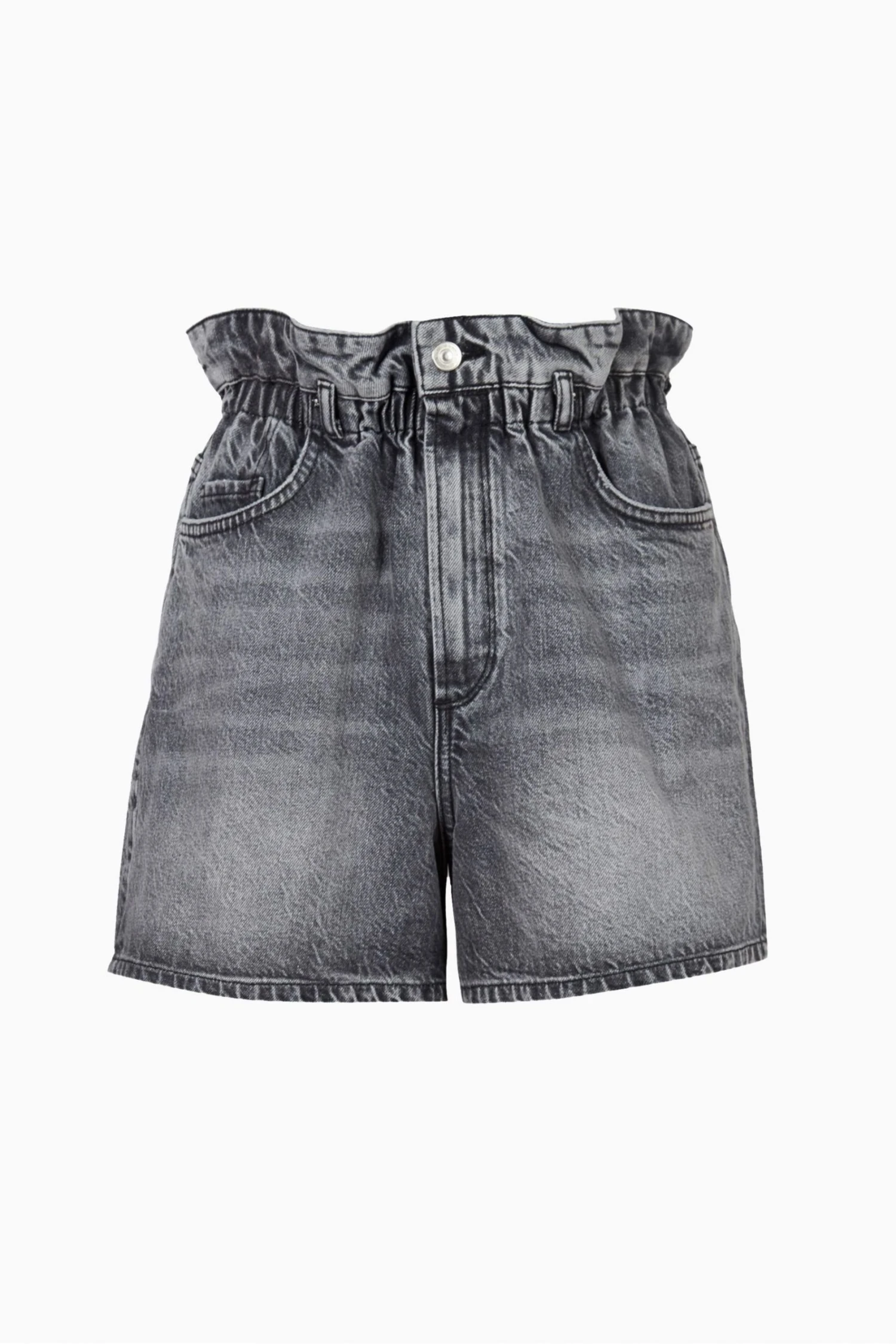 All Saints AllSaints Palmer Black Paperbag Shorts - Image 7