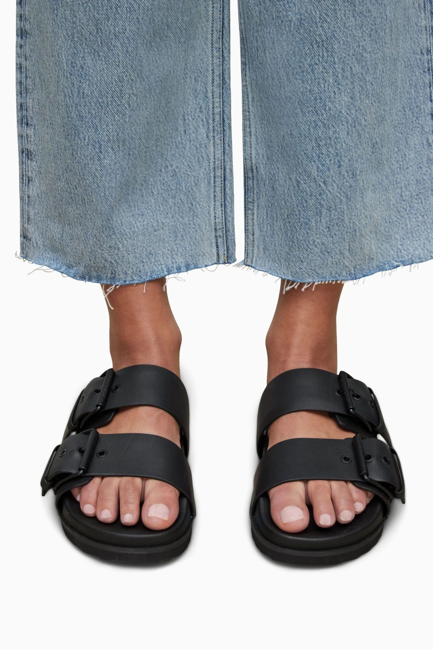 All Saints AllSaints Sian Black Sandals - Image 4