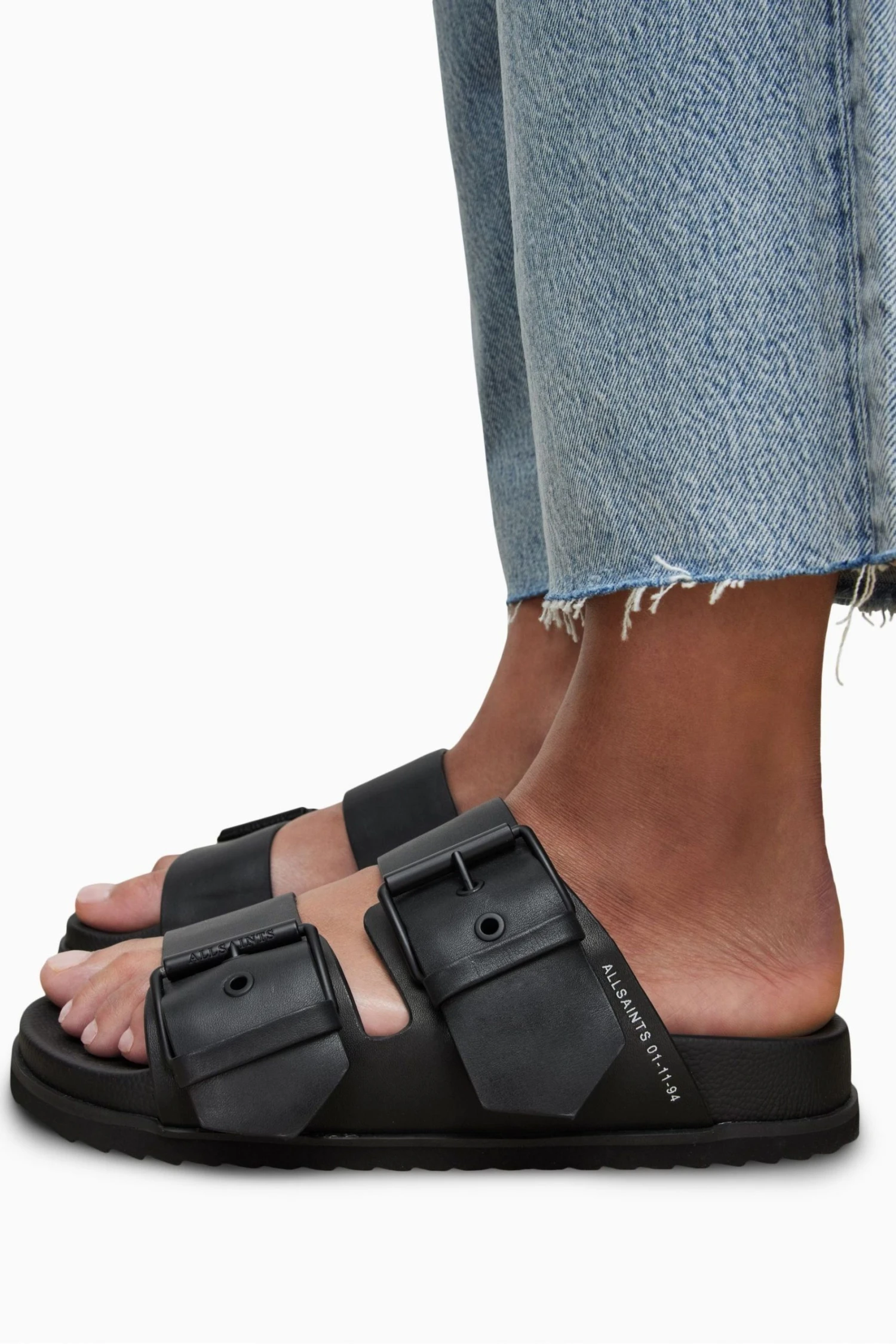 All Saints AllSaints Sian Black Sandals - Image 6