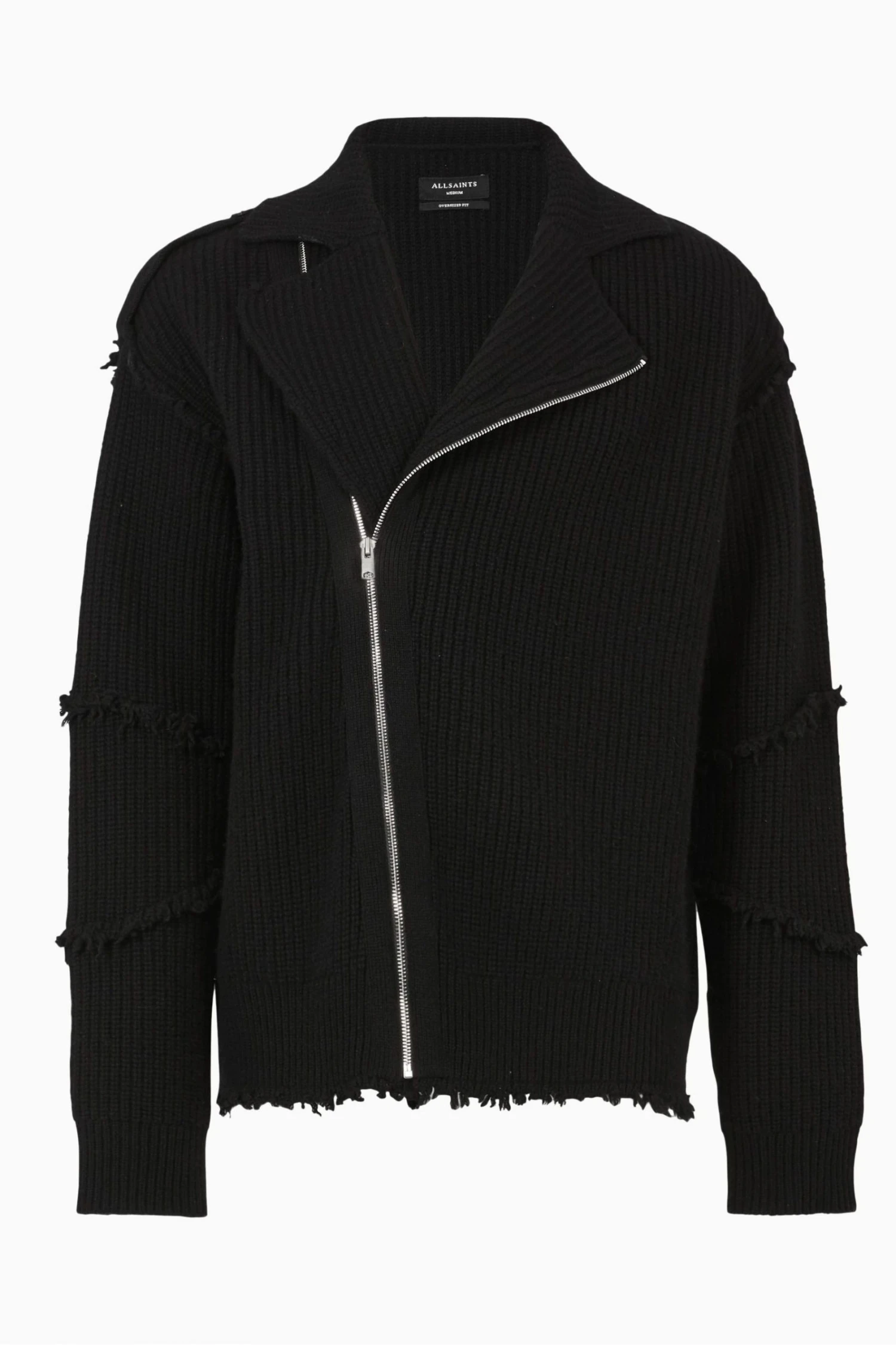 All Saints Black Biker Zip Jacket