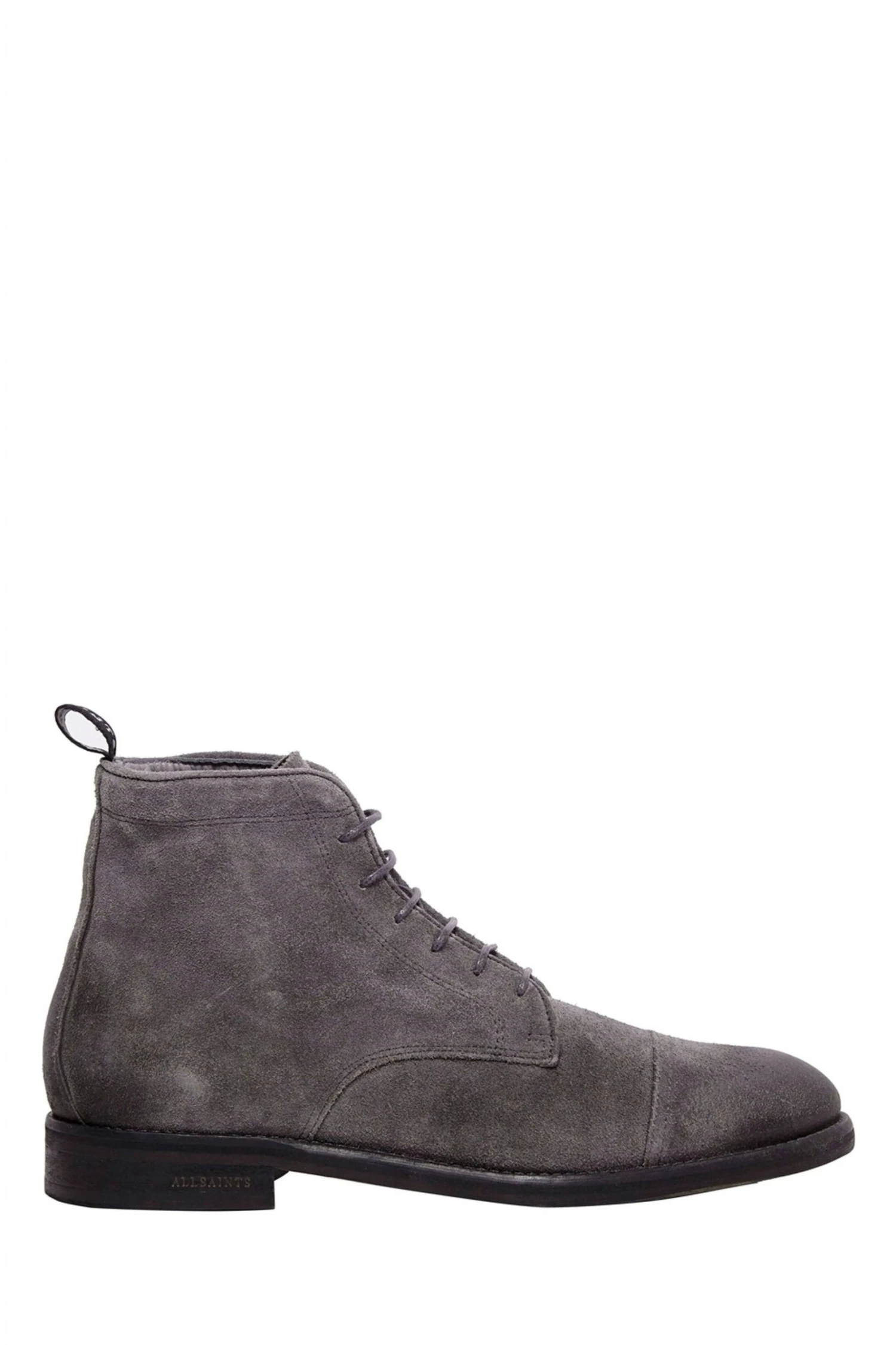All Saints AllSaints Harland Grey Lace-Up Suede Boots