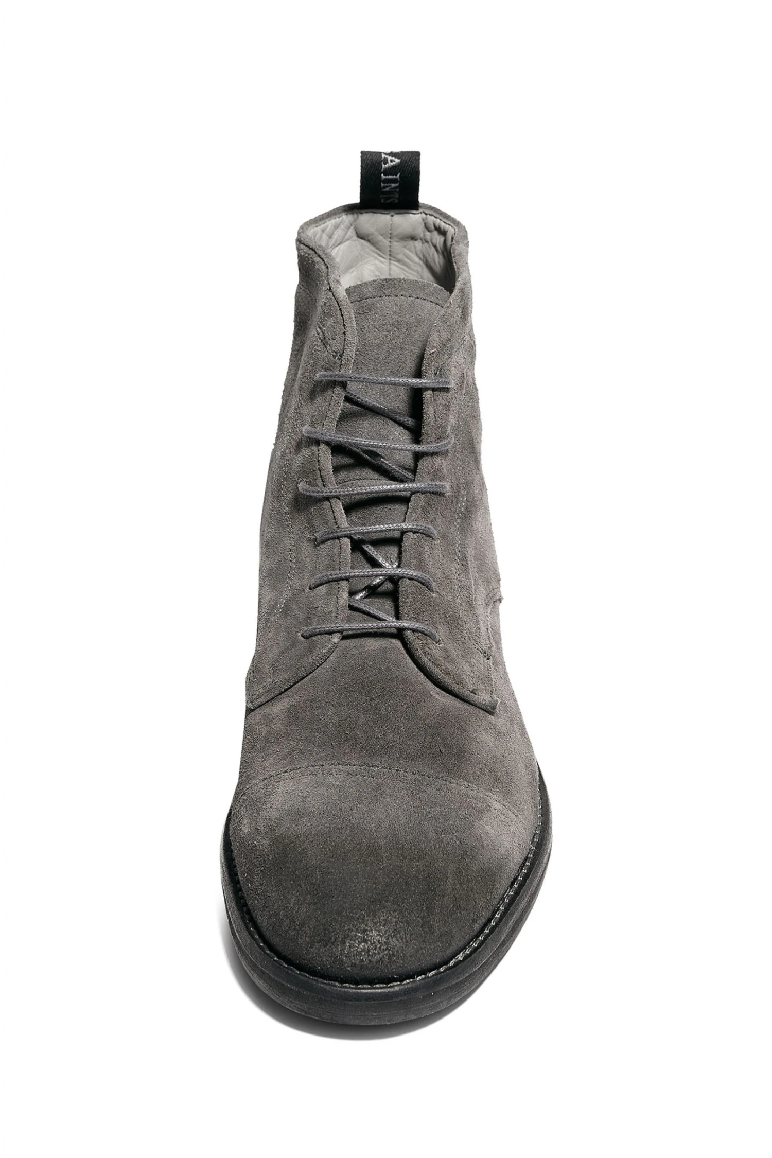 All Saints AllSaints Harland Grey Lace-Up Suede Boots - Image 3