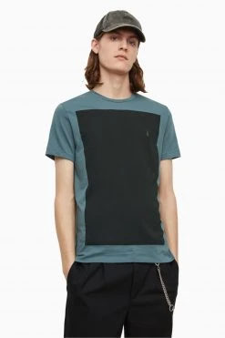 All Saints Blue Lobke Short Sleeve Crew T-Shirt