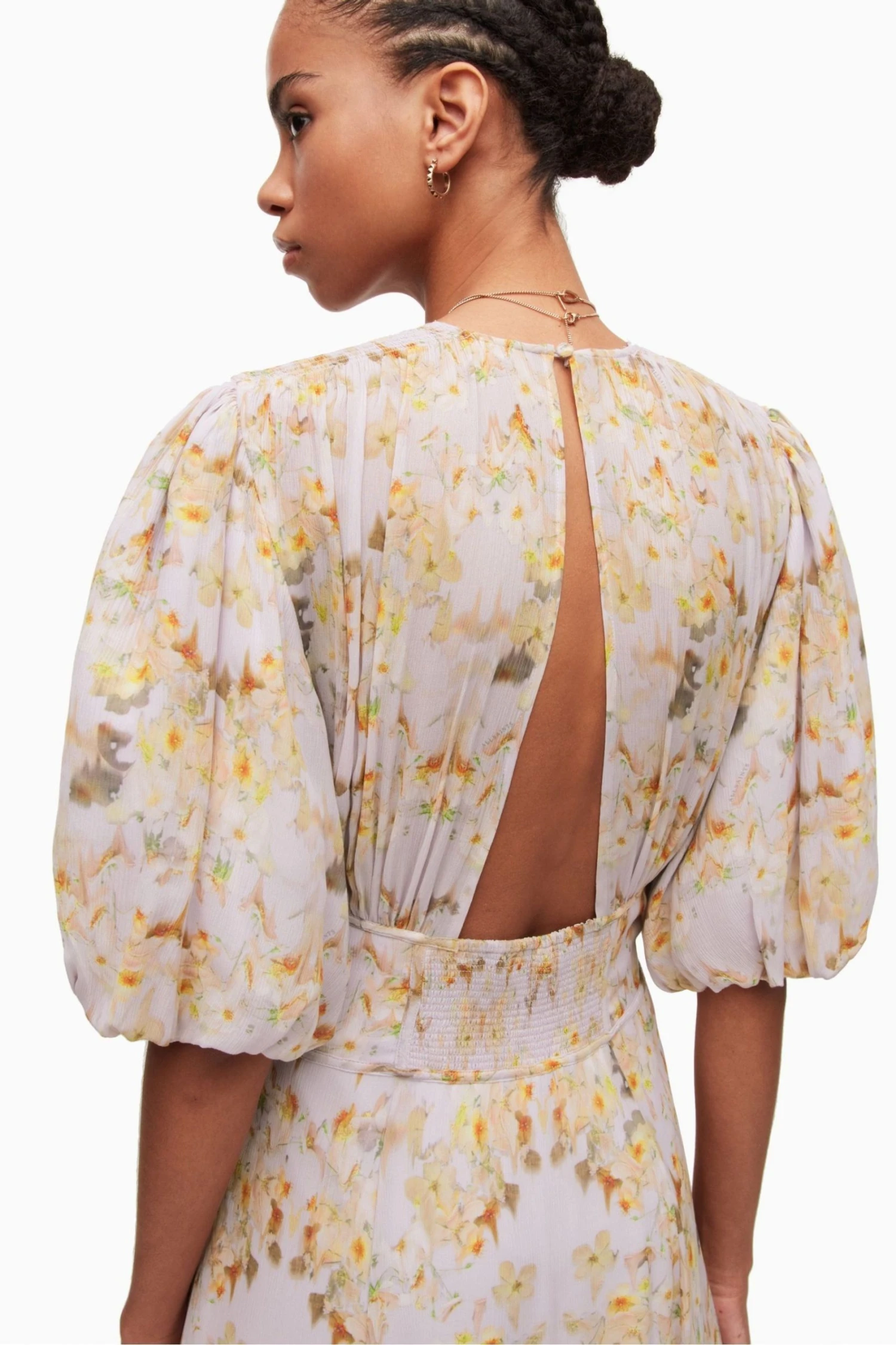 All Saints AllSaints Yellow Aspen Momo Dress - Image 5