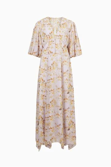 All Saints AllSaints Yellow Aspen Momo Dress - Image 7