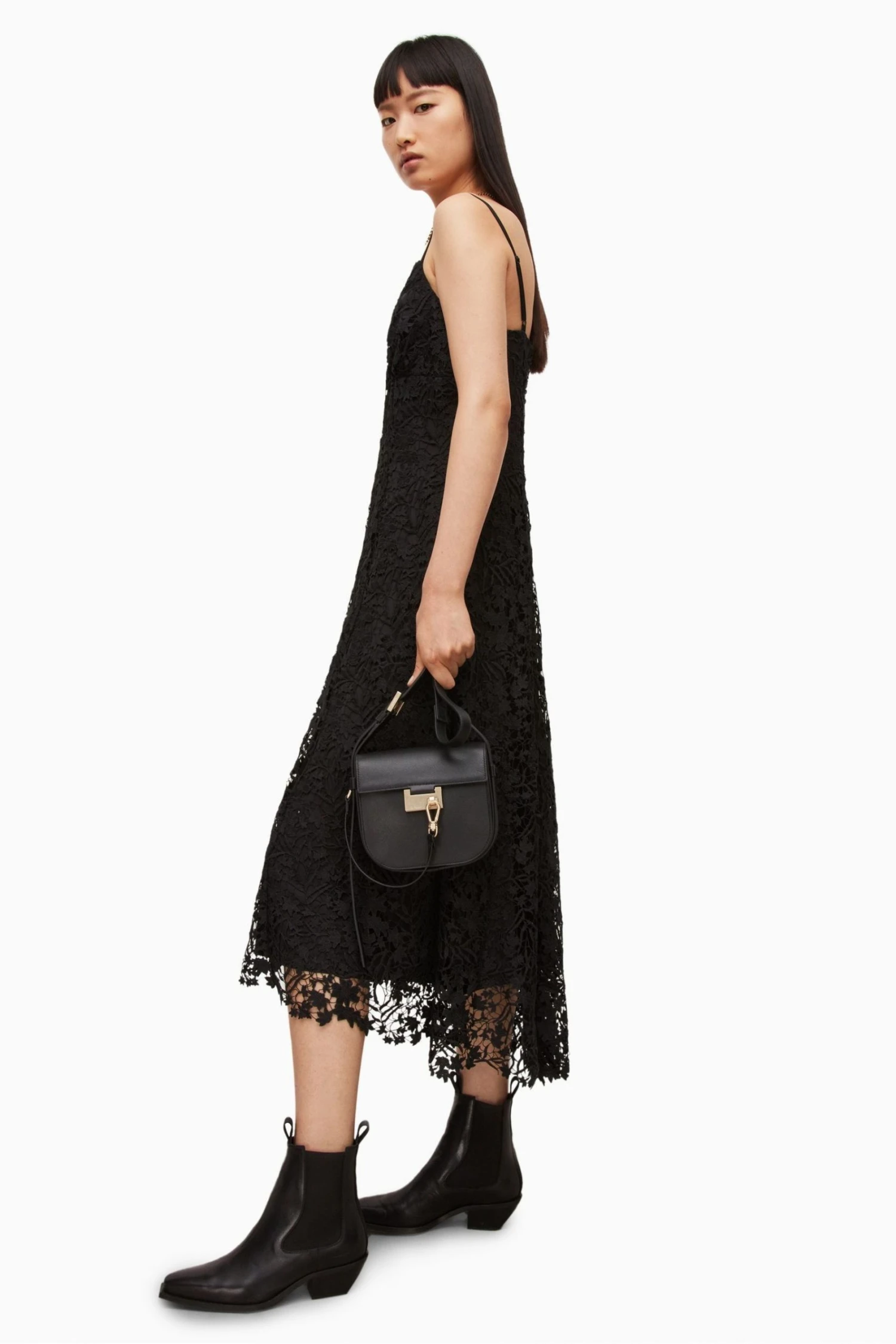 All Saints AllSaints Black Lali Dress - Image 3