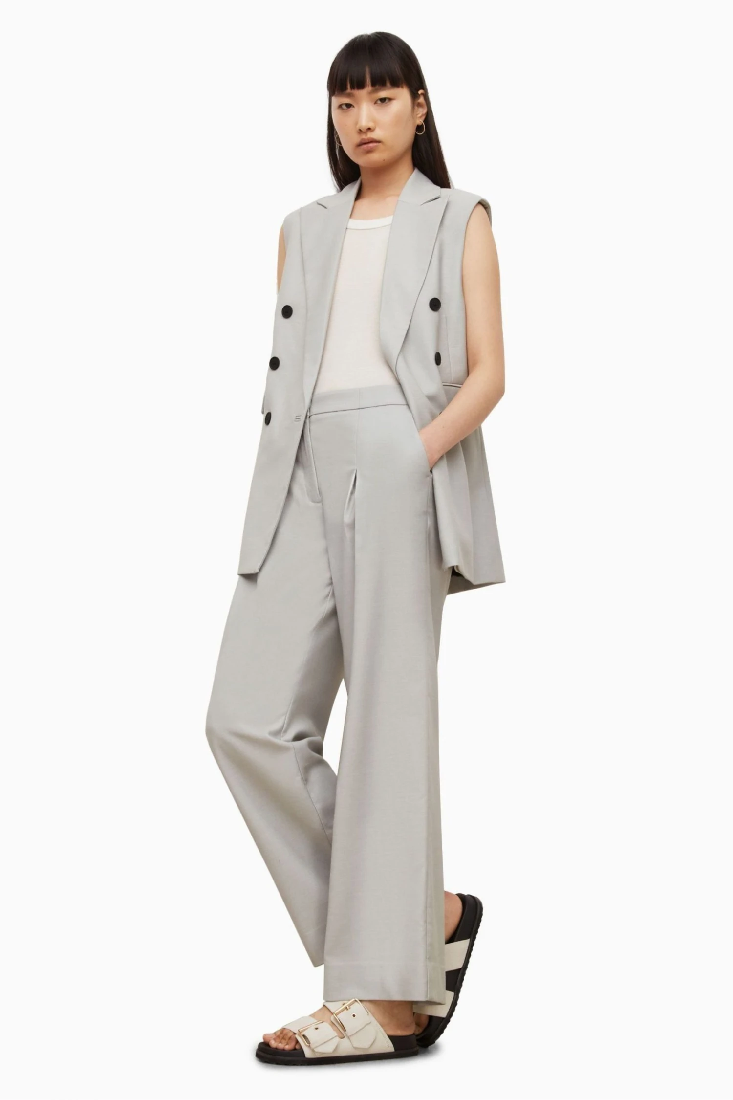All Saints AllSaints Grey Hanah Trousers