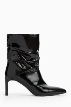 All Saints AllSaints Orlana Black Patent Boots