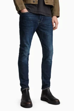 All Saints Blue Cigarette Slim Tapered Fit Jeans
