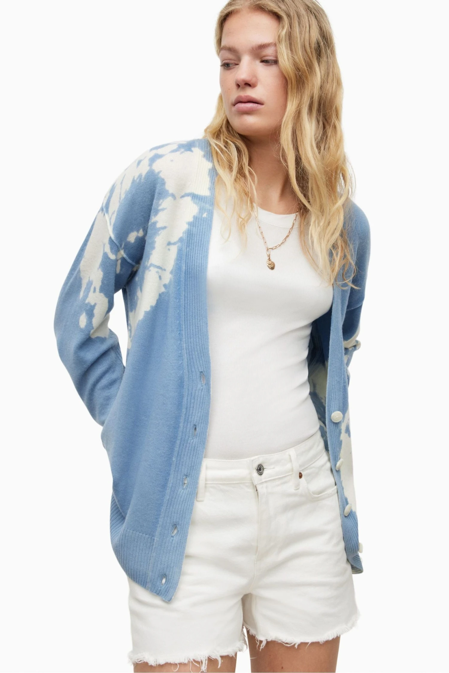 All Saints AllSaints Blue Harmony Cardigan